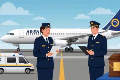 Translado funerário aéreo