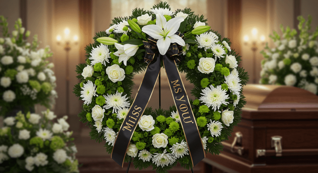 Coroa de flores para funeral