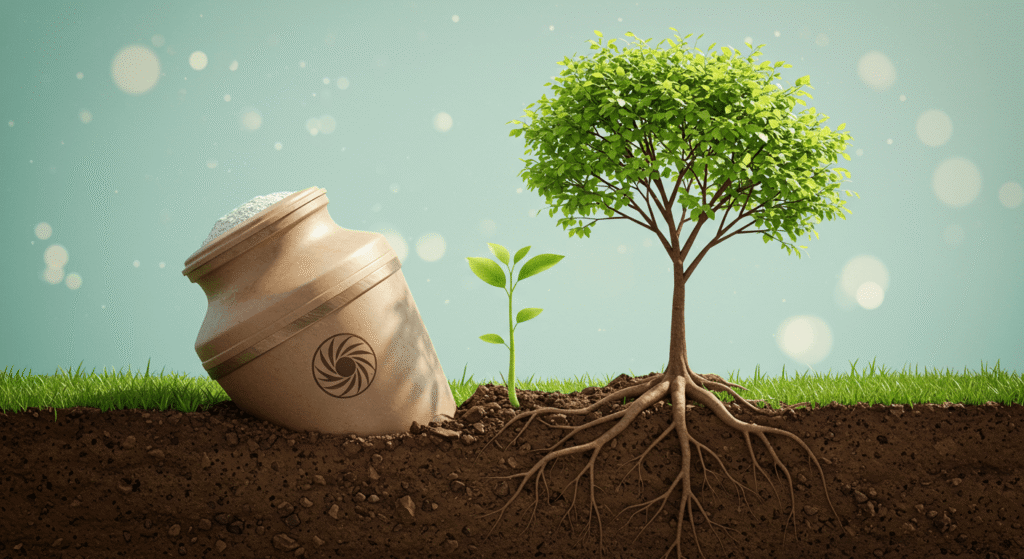 Urna biodegradável árvore: Transforme cinzas em vida Urna biodegradável