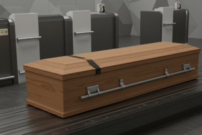 Urna funerária para transporte aéreo Urna funerária transporte aéreo