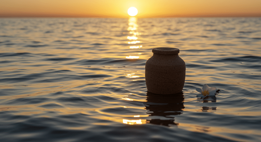 Urna biodegradável mar