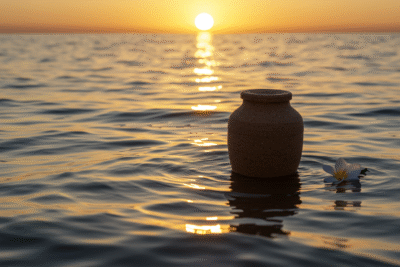 Urna biodegradável mar