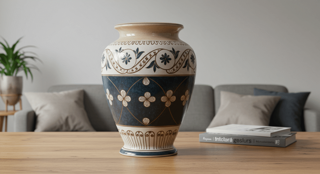 Urna de cerâmica decorada até R$ 500 – Arte e sofisticação Urna de cerâmica decorada até R$ 500