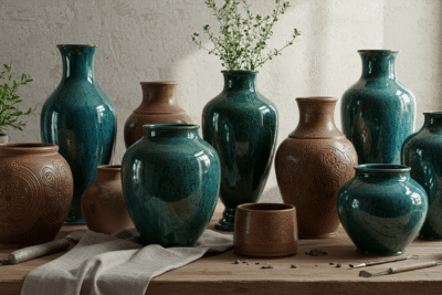 Urnas de cerâmica artística até R$ 2.000