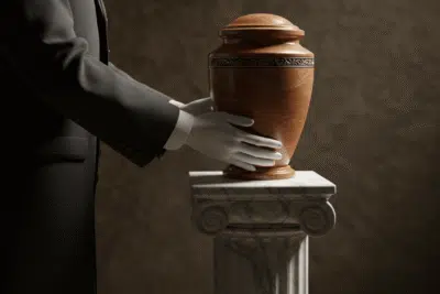 Urna em base ou pilar