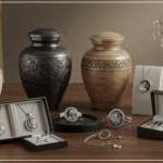 Urnas funerárias e joias de cinzas