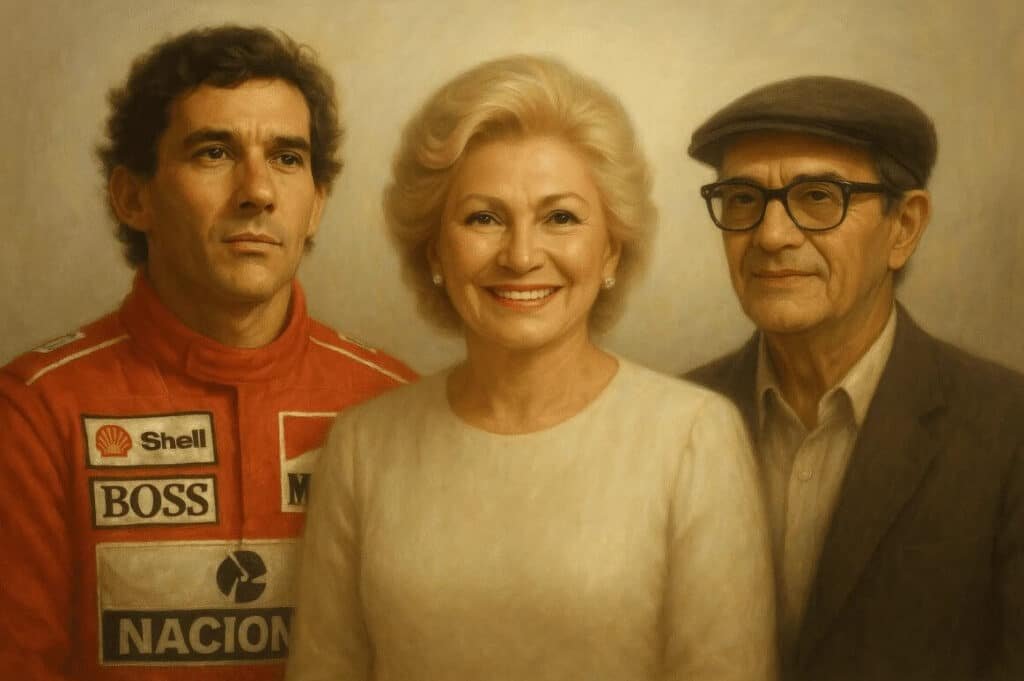 Ayrton Senna, Hebe Camargo e Chico Xavier