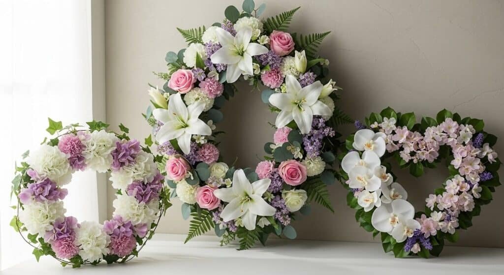 Coroas de flores artificiais: a escolha racional e necessária para homenagens dignas e eficazes Flores artificiais