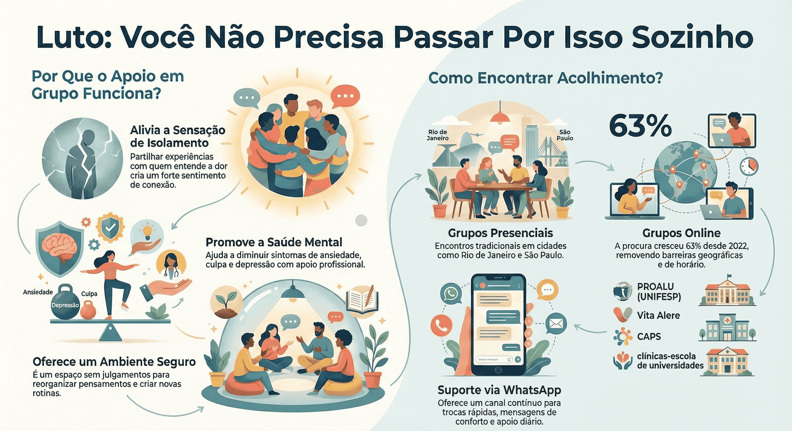 Conheça grupos de apoio ao luto